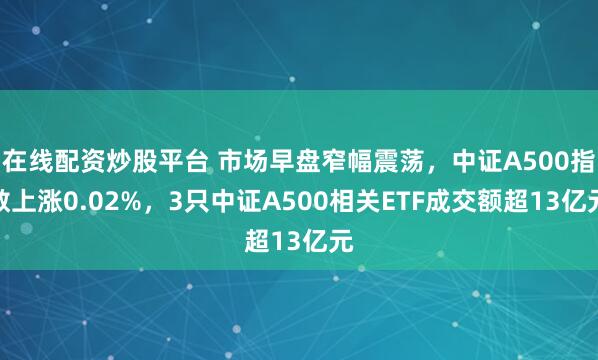 在线配资炒股平台 市场早盘窄幅震荡，中证A500指数上涨0.02%，3只中证A500相关ETF成交额超13亿元